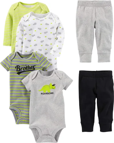 Vista 3 de Simple Joys by Carter's unisex-baby 6-piece Bodysuits (Short and Long Sleeve) and Pants Set