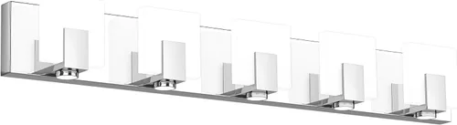 Vista 24 de SOLFART Lámpara de baño cromada de 3 luces, luz de tocador sobre el espejo, lámparas LED modernas, 5 colores de temperatura ajustable moderna