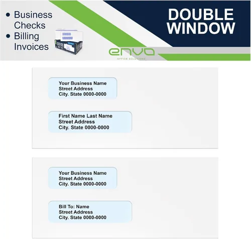 Vista 4 de 250#8 ENVO Security - Sobres autosellables de doble ventana para cheques comerciales (paquete de 250)