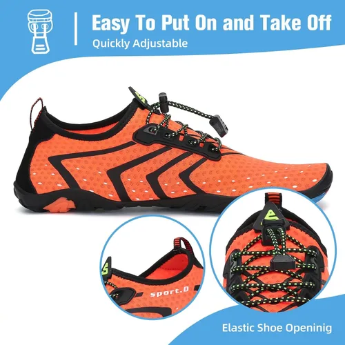 Vista 5 de Mishansha - Zapatos de agua para hombres y mujeres, secado rápido, para natación, buceo, surf, deportes acuáticos, piscina, playa, senderismo, yoga.