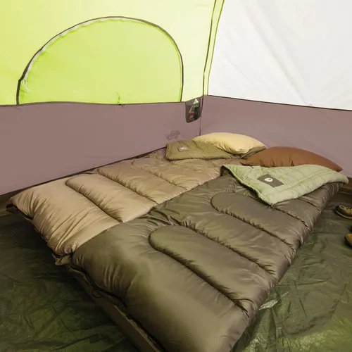 Vista 4 de Coleman Steel Creek 6-Person Tent with Screened Porch & Integrated Rainfly, Weatherproof Tent with Screen Room Sets Up in Minutes, Fits Queen