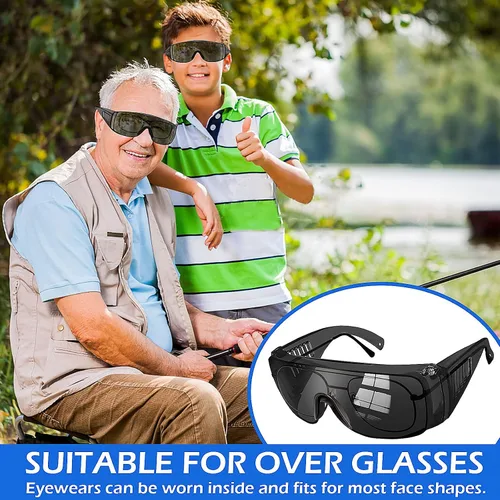 Vista 7 de OXG Anteojos de seguridad antivaho sobre anteojos, ANSI Z87.1, gafas de seguridad para hombres y mujeres