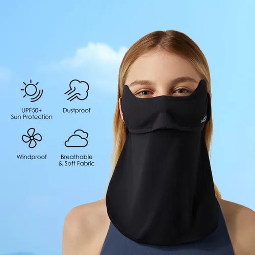 Vista 3 de Sun UV Face Mask UPF50+ Neck Gaiter Scarf Breathable Cooling Face Cover for Outdoor Activities