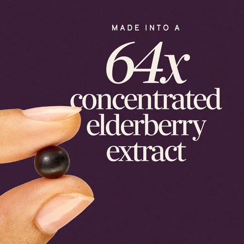 Vista 3 de Sambucus Elderberry Gummies Suplementos Herbales, 10486, 60, 1, 1 Immune Gummy with Black Elderberry Extract, Vitamin C, D3, Zinc, and Superfood