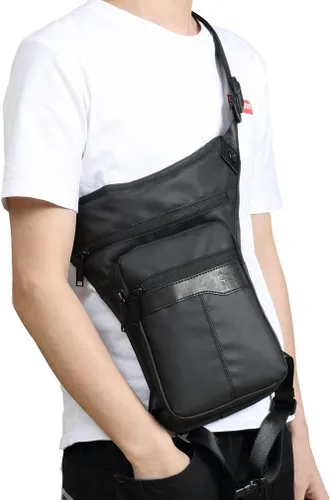 Vista 3 de Riñonera de cintura para hombres y mujeres, 011-negro, Casual