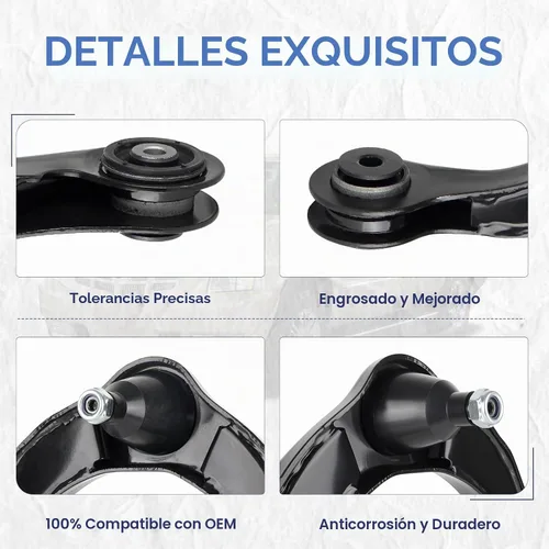 Vista 5 de Brazos de control superiores delanteros con juntas esféricas, kit de suspensión para Dodge Durango 2011-2015, Jeep Cherokee 2014-2015, Jeep Grand