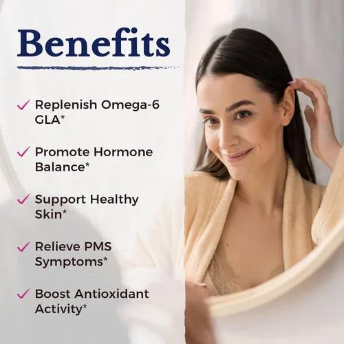 Vista 8 de Vitalitown Paquete de belleza interior y exterior para mujeres: 120 mil millones de probióticos UFC (30 cepas) + aceite de onagra 1300 mg, salud