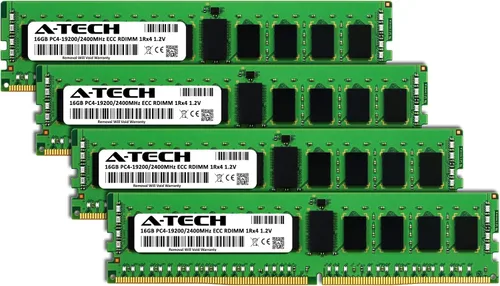 Vista 2 de A-Tech 64GB Kit (4x16GB) RAM for ASUS Rack Server RS400-E8-PS2-F, RS500-E8-RS4, RS540-E8-RS36-ECP, RS700-E8-RS4, RS720Q-E8-RS12 DDR4 2400MHz