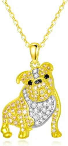 Vista 85 de Collares con colgante de perro de plata de ley S925 – 24 razas corgi/husky/labrador/pastor para mujer