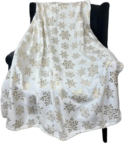 Vista 35 de Manta de Forro Polar para las Fiestas Navideñas: Corona Tradicional de Decoración del Hogar con Saludos Cheers Merry Peace Joy sobre Fondo Beige