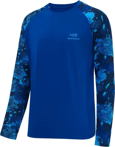 Vista 15 de Bassdash UPF 50 Camiseta de pesca para hombre con camuflaje, manga larga, sudadera de secado rápido