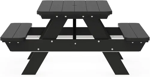 Vista 5 de Polywood Park - Mesa de picnic, Negro