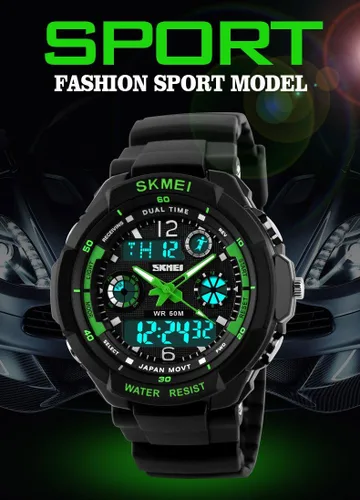 Vista 4 de FANMIS Unisex Sports Watches Military Analog Digital Display Watch Multifunction Dual Time Alarm Stopwatch Backlight 50M Waterproof Outdoor Sports