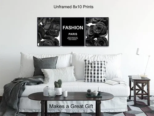 Vista 2 de Juego de frases, juego de póster artístico de pared con cita de inspiración glamorosa, diseño moderno y elegante, decoración única para el hogar
