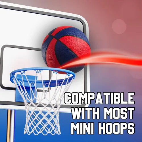 Vista 6 de PlayBolt Mini pelotas de baloncesto de goma de 7 pulgadas, tamaño 3 (paquete de 4) – Baloncesto de piscina para niños en varios colores interiores