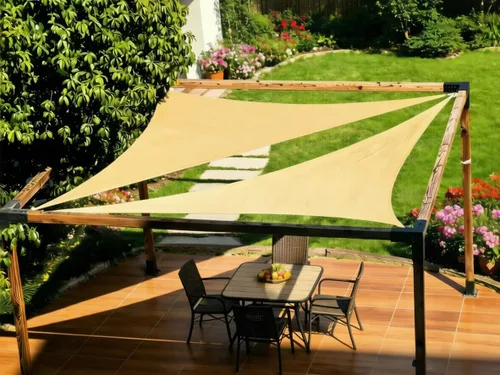Vista 12 de Toldo rectangular de 10 x 13 pies (gris frío) - Bloqueo UV para patio y exteriores Resists Aging From Sun &Rain，Block UV 90%+ ，Cools 8—15℃，For