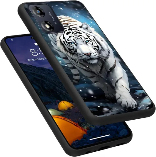 Vista 159 de Funda para Motorola Moto G Play 4G 2024, delgada y ligera, de silicona de TPU suave, color negro, ultrafina, para Motorola Moto G Play 4G 2024, Art