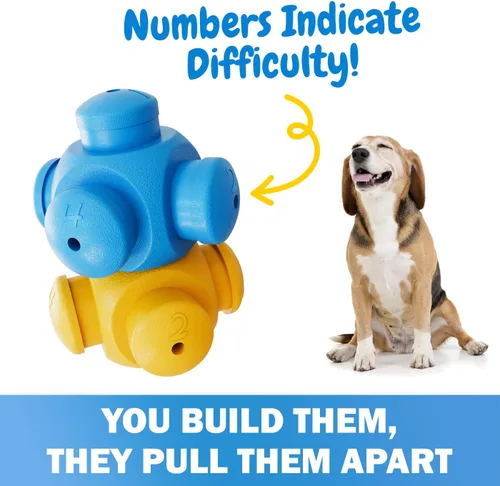 Vista 3 de Juguetes de rompecabezas para perros inteligentes, para perros inteligentes, para los que se aburren con aburrimiento, interactivos, estimulantes