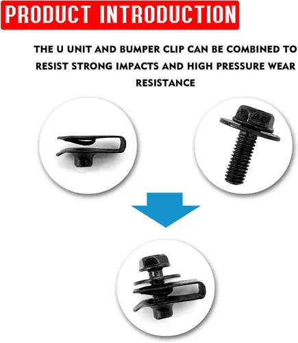 Vista 5 de 35 piezas de pernos de cuerpo de protección contra salpicaduras para motor, forro de guardabarros, clips de remache de sujeción de empuje, kit