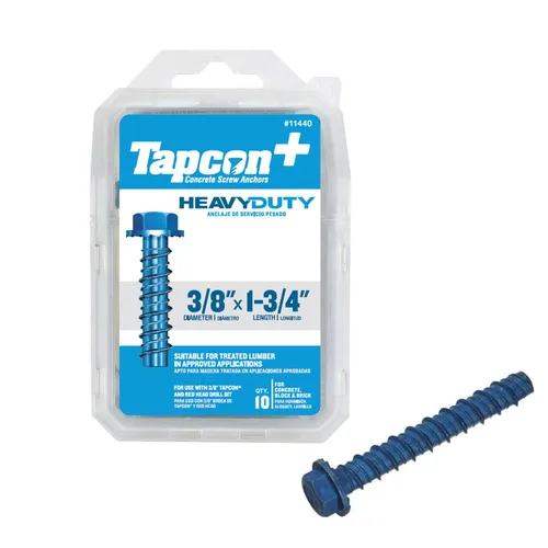 Vista 17 de Tapcon + Anclajes de hormigón Climaseal™ de cabeza hexagonal de servicio pesado 1/2 x 3, 10