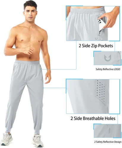 Vista 3 de NORTHYARD Pantalones deportivos para correr para hombre, ligeros, de secado rápido, para gimnasio, deportes activos, entrenamiento en pista