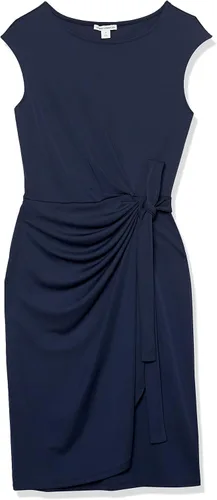 Vista 6 de Tienda Essentials Vestido cruzado de imitación de manga casquillo para mujer