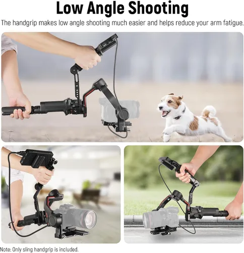 Vista 6 de NEEWER Mango de agarre de correa ajustable compatible con DJI Ronin RS4 RS3 Mini RS 3 Pro RS 2 RSC 2 estabilizador de cardán para disparos de ángulo