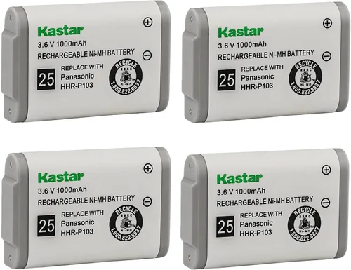 Vista 8 de Kastar Paquete de 1 batería de repuesto HHR-P103 para Panasonic KXTGA230S KX-TGA230W KXTGA230W KX-TGA2352 KXTGA2352 KX-TGA271 KXTGA271 KX-TGA271A