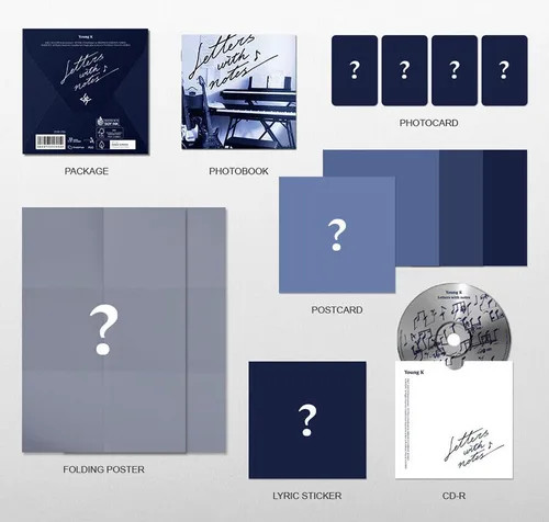 Vista 8 de YOUNG K LETTERS WITH NOTES 1st Full Album ALBUM Ver Ver. K-POP SEALED