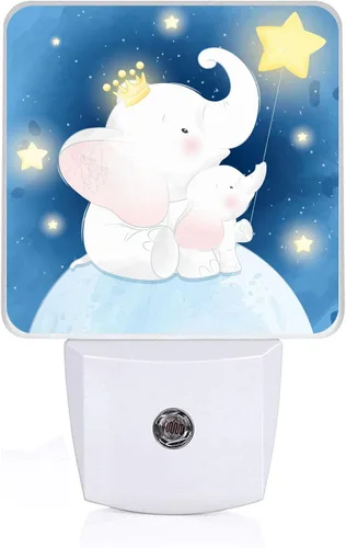 Vista 18 de Luz nocturna de dinosaurio, lámpara nocturna de pared enchufable con sensor de atardecer a amanecer, lámpara LED de 0.5 W de eficiencia energética