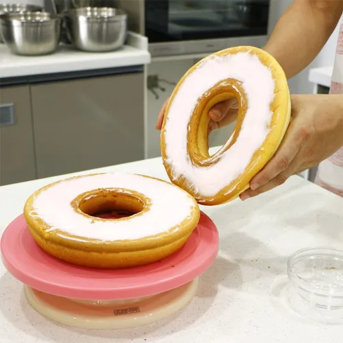 Vista 7 de Webake Molde de silicona jumbo para tartas de rosquilla, antiadherente, 10 pulgadas, juego de 2 mitades para hornear