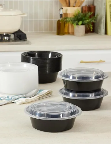 Vista 2 de Freshware Recipientes de preparación de comidas con tapas [paquete de 30] recipientes de almacenamiento de alimentos, caja Bento, sin BPA