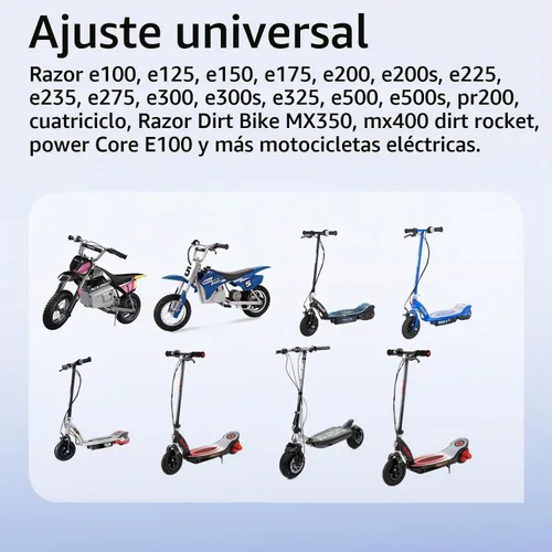 Vista 2 de Cargador de repuesto de 24V 1.5A compatible con Razor MX350 Dirt Bike, batería de scooter eléctrico, Razor E100 E200 E300, MX400 Dirt Rocket