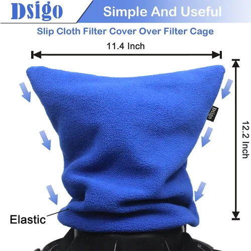 Vista 3 de DSIGO Filtro de Aspiradora para Tienda Retenedor Cubierta Reutilizable Azul Detentor de Polvo para Aspiradora