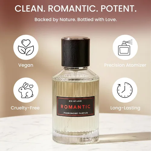 Vista 6 de Eye Of Love - Parfum de feromonas románticas de lujo para hombres, 1.7 onzas líquidas, colonia cítrica especiada cálida para uso diario y de noche