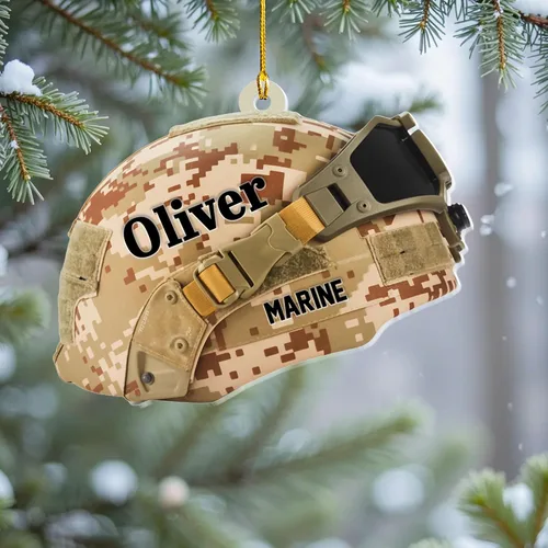 Vista 7 de Adornos de Navidad del ejército estadounidense, adorno de veterano para hombres y mujeres, adornos patrióticos para decoración de árbol de Navidad