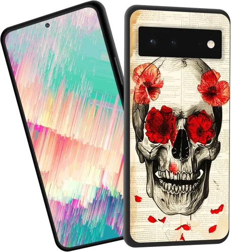 Vista 25 de for Google Pixel 4 XL Case,Slim Shockproof TPU Soft Rubber Silicone Cover Phone Case for Google Pixel 4 XL,Blue Skull Headphone