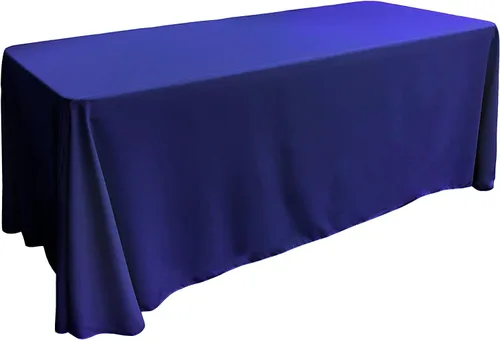 Vista 102 de LA Linen Mantel rectangular lavable de popelín de poliéster, resistente a las manchas y a las arrugas, cubierta de mesa 60x84, mantel de tela
