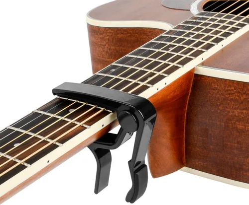 Vista 8 de Cejilla de guitarra acústica y eléctrica de 6 cuerdas - Cejilla de una sola mano (MA-12-F)