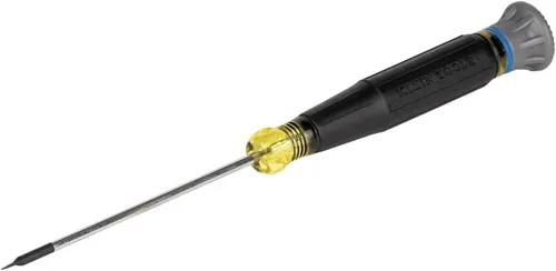 Vista 9 de Klein Tools 6233 Desarmador Mini de Precisión, #0 Phillips, Cuenta con Mango de Agarre Acolchado, Tapa Giratoria y Anillo Codificado por