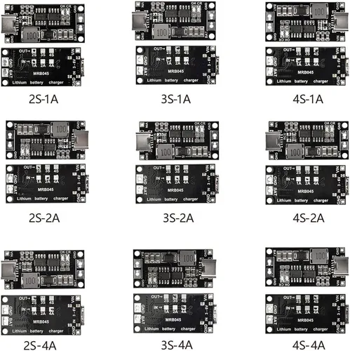 Vista 6 de Adeept Tipo-C USB-C 2S 2A 18650 21700 3.7V Módulo de carga de batería de litio Placa de carga Step-Up Boost Li-Po polímero USB C a 8.4V