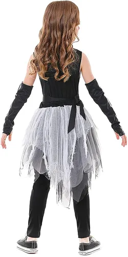 Vista 7 de Seasons Disfraz de esqueleto fantasma para niñas de Halloween