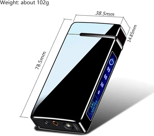 Vista 7 de Arc - Encendedor eléctrico y recargable de chorro de butano 2 en 1, recargable por USB con iluminación LED a prueba de viento para fuego, barbacoas