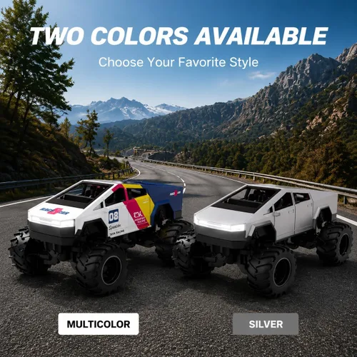 Vista 19 de 1:64 Mini RC Crawler Car, camión de control remoto de aleación con control de aplicación, controlador de 2.4 GHz, 3 modos de velocidad, luces LED