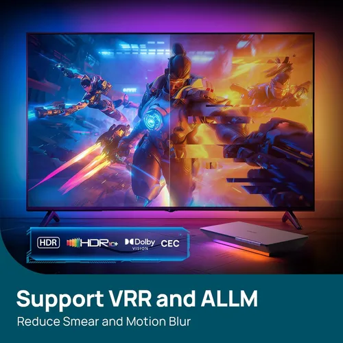 Vista 11 de Linkind Retroiluminación para TV, caja de sincronización HDMI 2.1 con tecnología AI LumiSync, compatible con 8K@60Hz, retroiluminación LED