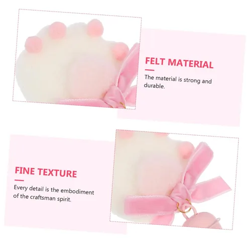 Vista 6 de FRCOLOR Preciosa horquilla de gato con lazo para el pelo para niñas, accesorios Kawaii para cosplay, fiestas de cumpleaños y festivales, diseño