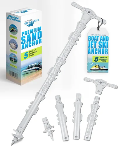 Vista 13 de SandShark - Anclaje para barco deportivo y anclaje para moto acuática. Poste de anclaje de agua poco profunda para barco y PWC. Kit de anclaje