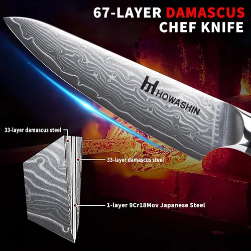 Vista 4 de Cuchillo de chef de 6 pulgadas, cuchillos de cocina, deshuesado de acero inoxidable alemán de alto carbono, cuchillo profesional para carne, aves