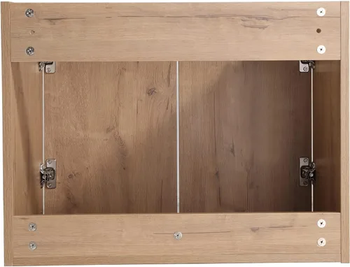 Vista 7 de Juego de tocador de baño de 24 pulgadas con lavabo, juego de armario de baño montado en la pared con lavabo de gel y puerta de gabinete de cierre