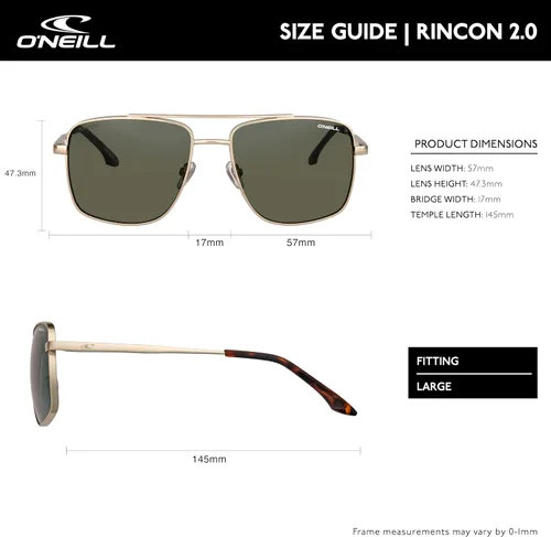 Vista 7 de O'NEILL RINCON 2.0 Modern Navigator - Gafas de sol polarizadas para hombre, protección UV400, 2.244 in